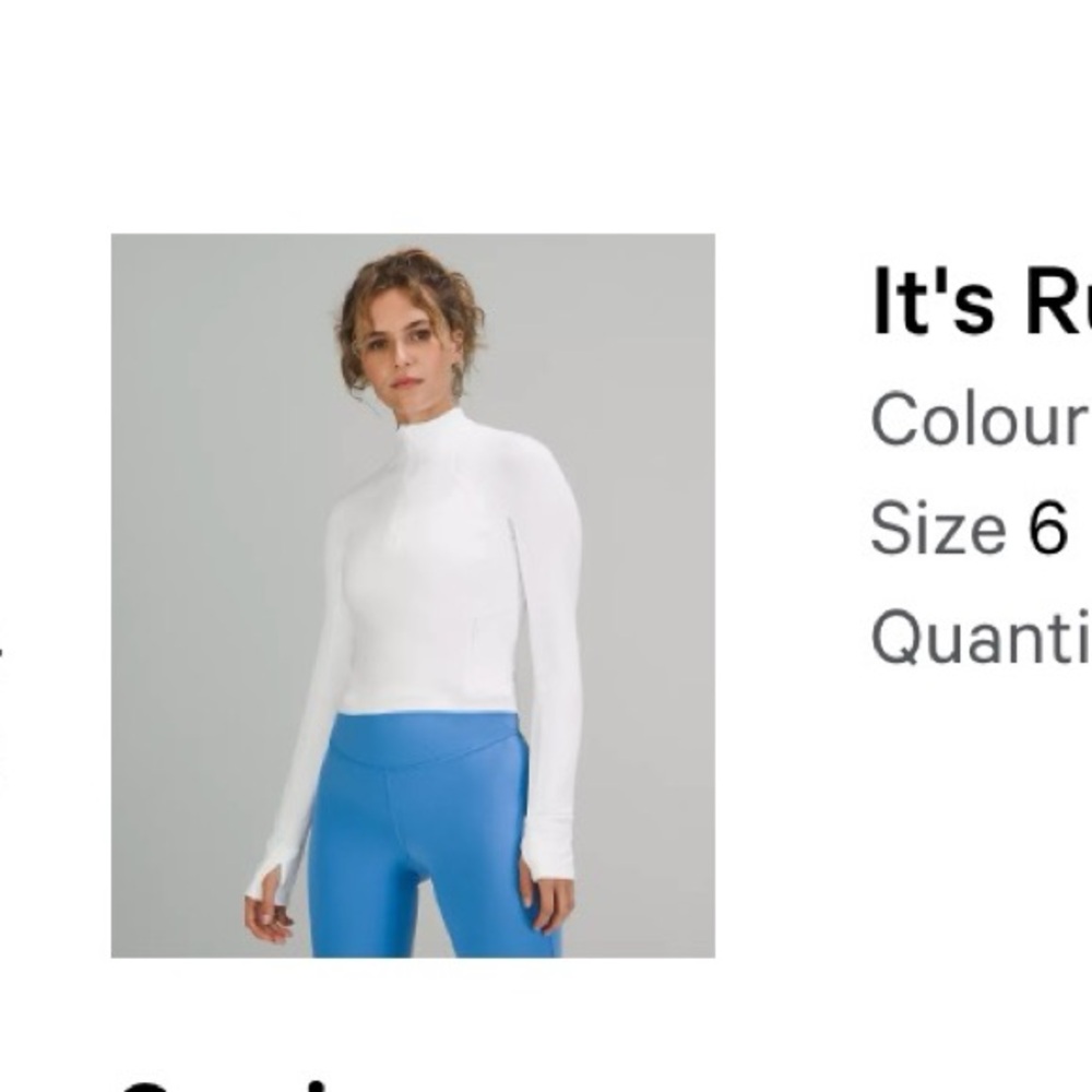 It’s Rulu Run Crop HALF ZIP lululemon